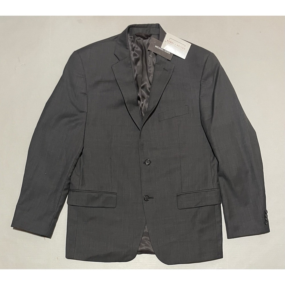 Michael Kors Birdseye Weave Blazer‎ Only Suit Jacket Gray Size 40 R Single Vent